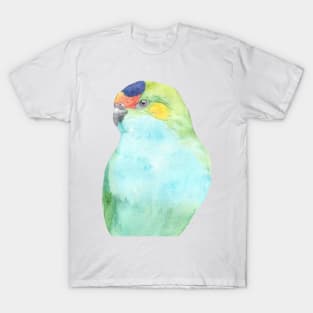 purple-crowned lorikeet watercolor portrait T-Shirt